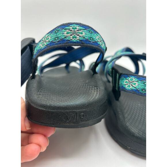 Chaco Z Cloud 2 Sandals Aqua Blue/Black Hiking Comfort J105548 - WMNS Sz 9 - Picture 10 of 10
